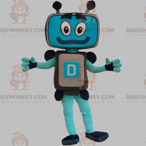 Fantasia de mascote BIGGYMONKEY™ de robô de computador com tela