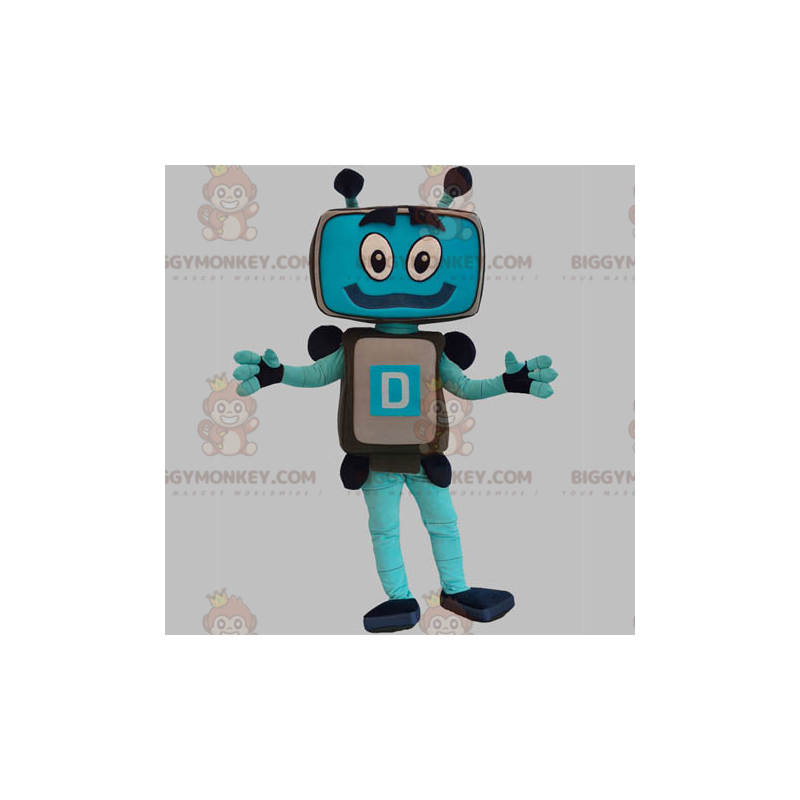 Fantasia de mascote BIGGYMONKEY™ de robô de computador com tela