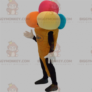 Costume de mascotte BIGGYMONKEY™ de cornet de glace géant.