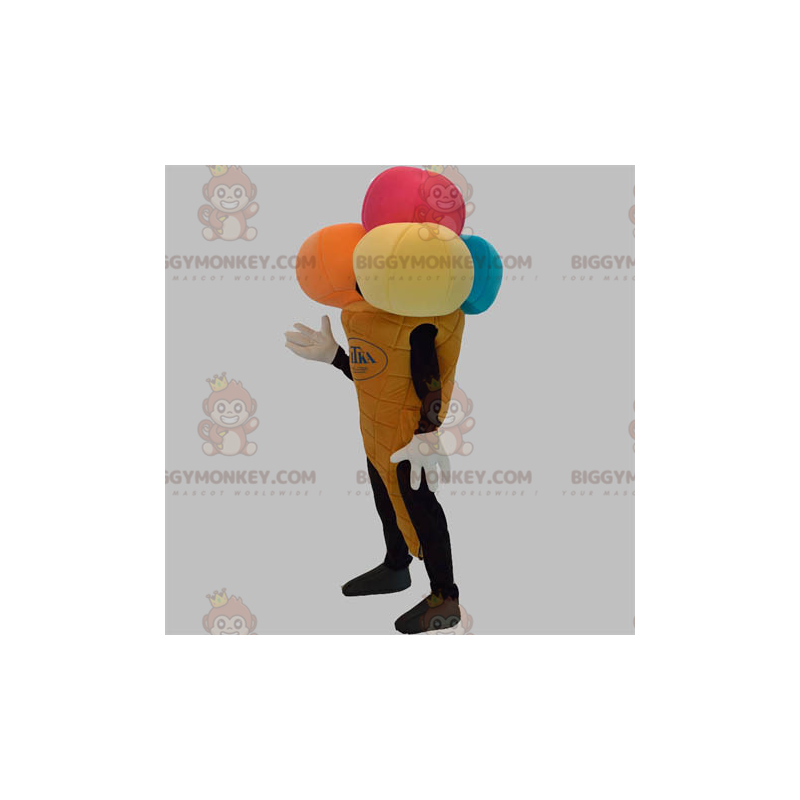 Costume da mascotte cono gelato gigante BIGGYMONKEY™. Costume