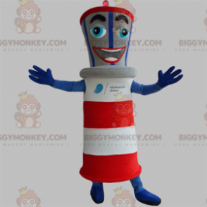 Disfraz de mascota BIGGYMONKEY™ de faro gigante azul, rojo