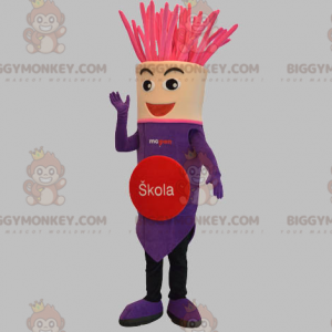 Giant Purple and Pink Fountain Pen BIGGYMONKEY™ Mascot Costume