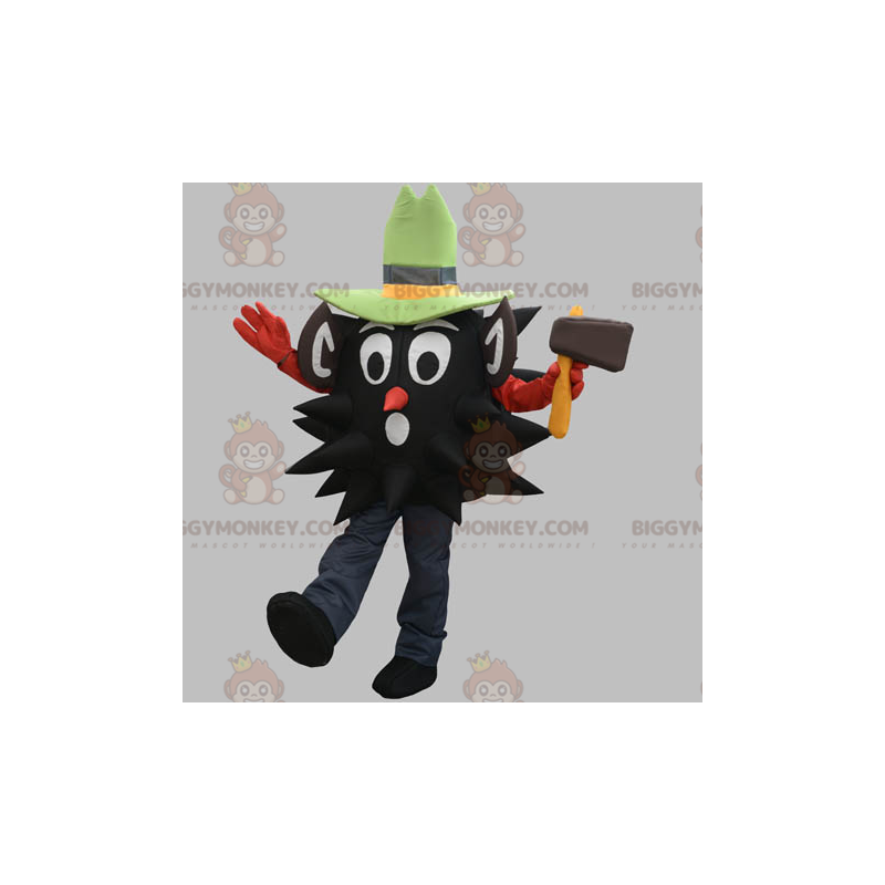 BIGGYMONKEY™ Black Lumberjack Mascot Costume With Hat –