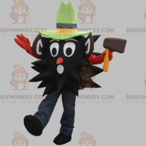 BIGGYMONKEY™ Black Lumberjack Mascot Costume With Hat –