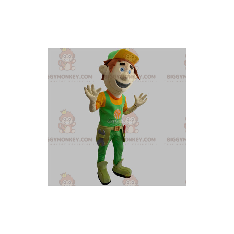 Traje de mascote BIGGYMONKEY™ Workman com ferramentas –