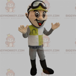 Costume da mascotte da fantino BIGGYMONKEY™ con casco e