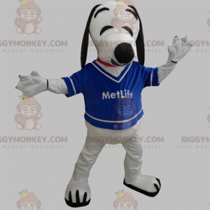 Costume mascotte BIGGYMONKEY™ cane bianco e nero. Costume da