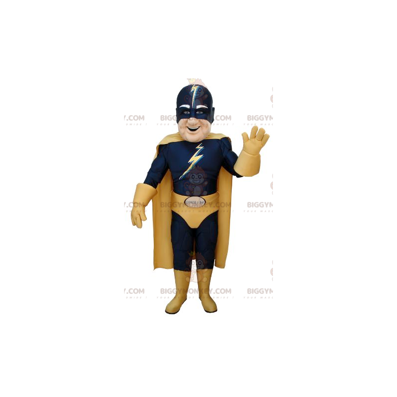 Costume de mascotte BIGGYMONKEY™ de super-héros en tenue bleue