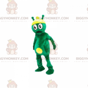 Πράσινη και κίτρινη στολή μασκότ εξωγήινης εξωγήινης