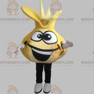 Disfraz de mascota gigante amarillo ajo cebolla BIGGYMONKEY™ -