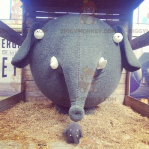 Disfraz de mascota de elefante de cabeza grande BIGGYMONKEY™ -