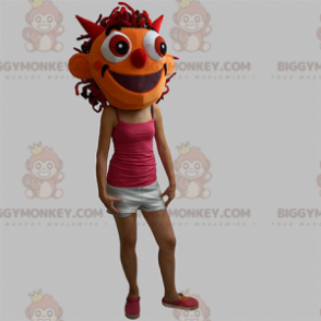 Kostým maskota Imp Orange Monster Head BIGGYMONKEY™ –