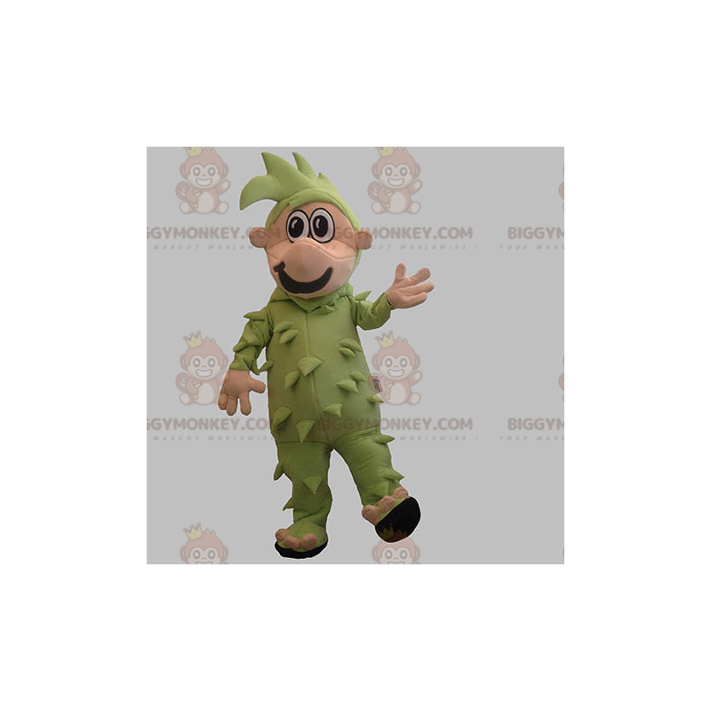 Costume de mascotte BIGGYMONKEY™ de bonhomme habillé en vert