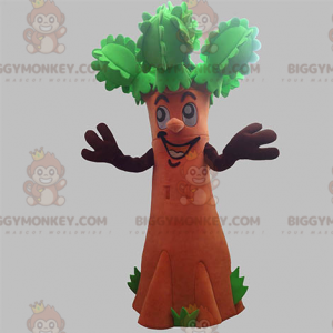 Costume mascotte BIGGYMONKEY™ albero gigante marrone e verde.