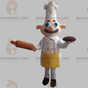 Chef-kok BIGGYMONKEY™ mascottekostuum met schort en hoed -