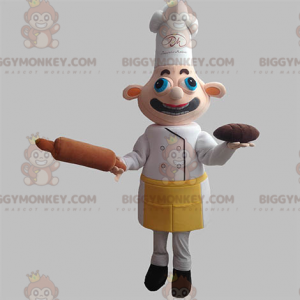 Traje de mascote Chef BIGGYMONKEY™ com avental e chapéu –