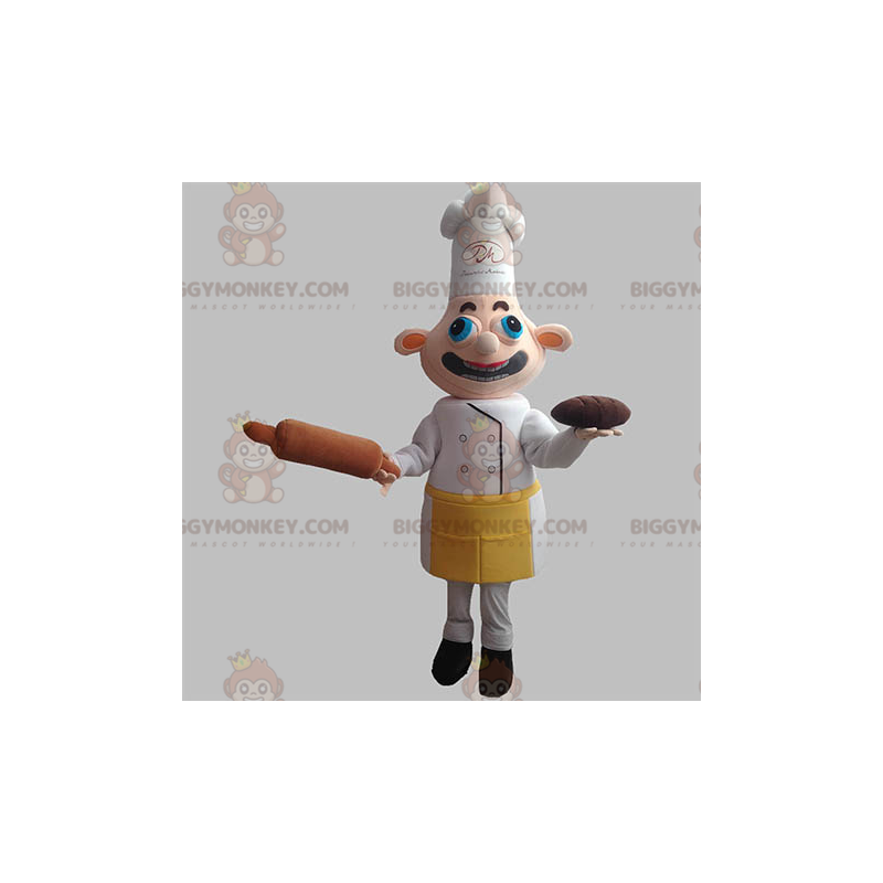 Chef-kok BIGGYMONKEY™ mascottekostuum met schort en hoed -