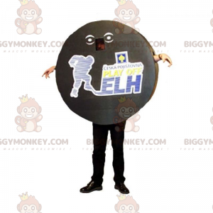 Hockey Puck BIGGYMONKEY™ maskot kostume. Sports BIGGYMONKEY™