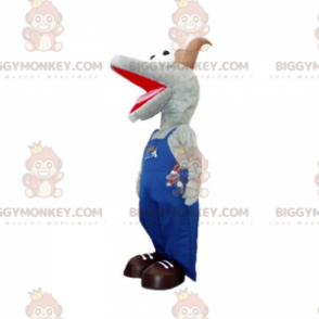 BIGGYMONKEY™ Costume da mascotte capretto grigio e marrone