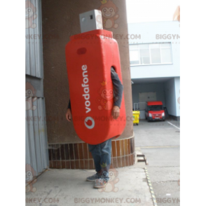 BIGGYMONKEY™ riesiges rotes USB-Stick-Maskottchen-Kostüm.