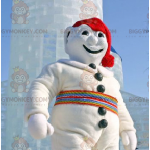 All White Snowman BIGGYMONKEY™ mascottekostuum - Biggymonkey.com
