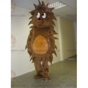 Costume de mascotte BIGGYMONKEY™ de hérisson marron et orange