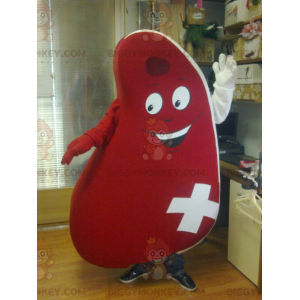 Costume da mascotte BIGGYMONKEY™ con bistecca gigante rossa