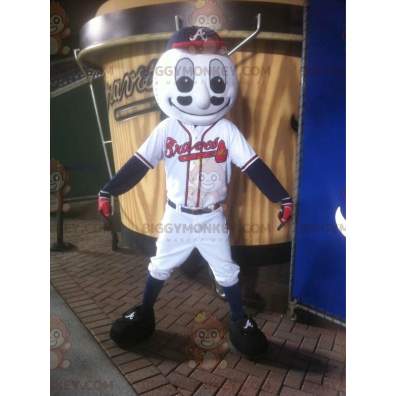 Costume de mascotte BIGGYMONKEY™ de balle de baseball en tenue
