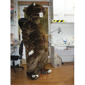 Giant Brown and Black Beaver BIGGYMONKEY™ Mascot Costume –