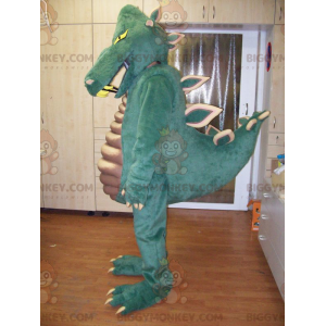 Costume da mascotte BIGGYMONKEY™ da dinosauro verde molto