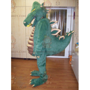 Costume da mascotte BIGGYMONKEY™ da dinosauro verde molto
