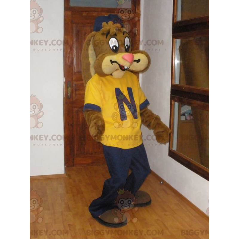Costume de mascotte BIGGYMONKEY™ du lapin Nesquick. Costume de