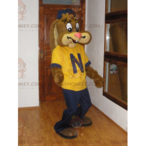 Disfraz de mascota BIGGYMONKEY™ del famoso conejito Nesquick.