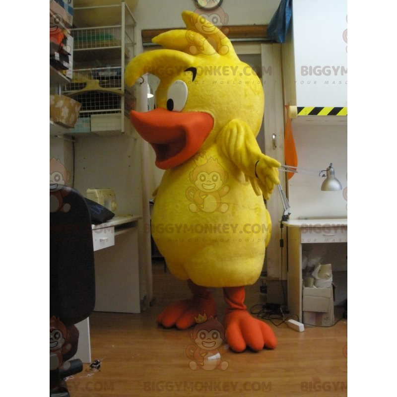 Kostým maskota BIGGYMONKEY™ žlutooranžové mládě Bird Duck Chick