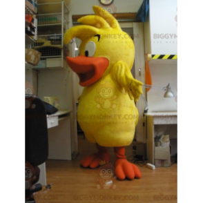 Gul och orange Baby Bird Duck Chick BIGGYMONKEY™ maskotdräkt -