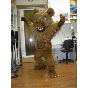 BIGGYMONKEY™ Costume da mascotte Orso bruno dall'aspetto feroce