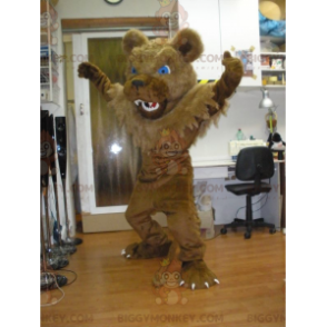 BIGGYMONKEY™ Costume da mascotte Orso bruno dall'aspetto feroce