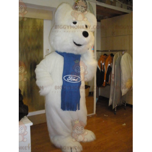 Κοστούμι μασκότ με όλη την τρίχτη πολική αρκούδα Λευκή Αρκούδα