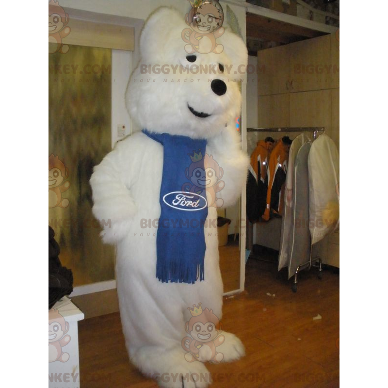 Costume de mascotte BIGGYMONKEY™ d'ours blanc d'ours polaire