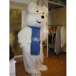 Alle behårede isbjørne hvidbjørne BIGGYMONKEY™ maskotkostume -
