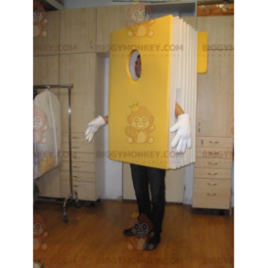 Kostium maskotki BIGGYMONKEY™ Żółto-biały segregator książkowy