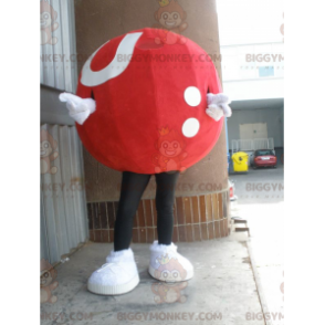Costume da mascotte BIGGYMONKEY™ con palla gigante rossa e