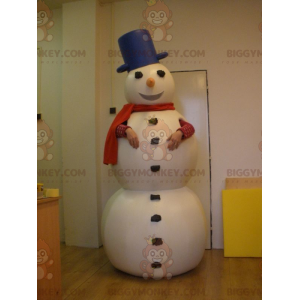 Valkoinen jättiläinen lumiukko BIGGYMONKEY™ maskottiasu -