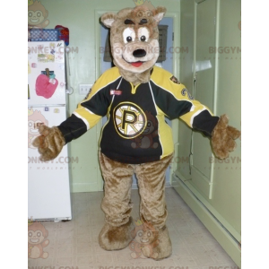 Costume da mascotte da orso bruno BIGGYMONKEY™ in abbigliamento