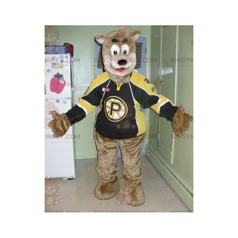 Brown Bear BIGGYMONKEY™ Mascot Costume In Sportswear -