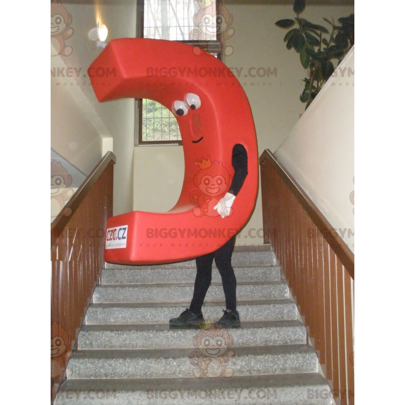 Kostým maskota BIGGYMONKEY™ s červeným velkým písmenem C –