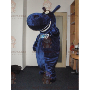 Costume da mascotte Ippopotamo gigante blu BIGGYMONKEY™ -