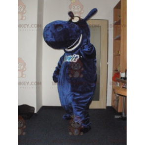 Costume da mascotte Ippopotamo gigante blu BIGGYMONKEY™ -