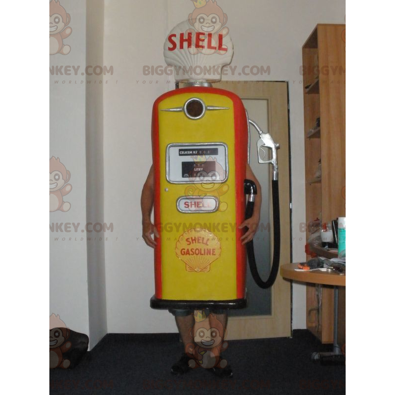 Red and Yellow Giant Gas Pump BIGGYMONKEY™ Mascot Costume –