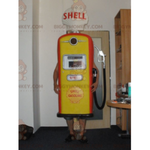 Red and Yellow Giant Gas Pump BIGGYMONKEY™ Mascot Costume –